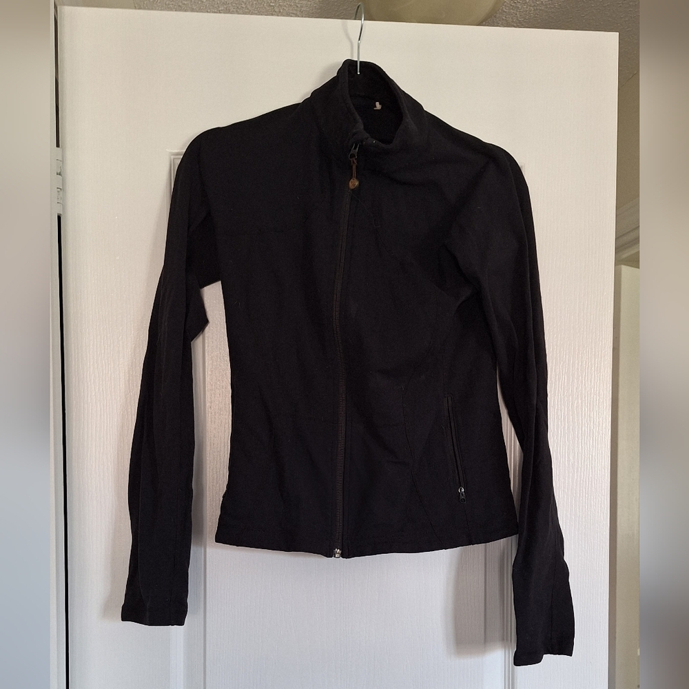 Lululemon Athletica Black Performance Zip-Up Top
